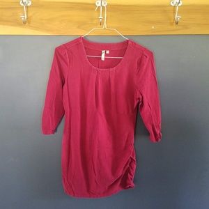 Thyme | Burgundy Three Quarter Sleeve Tunic